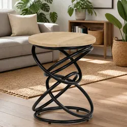 Dimensions 40x50cm: Solid Mango Wood End Table