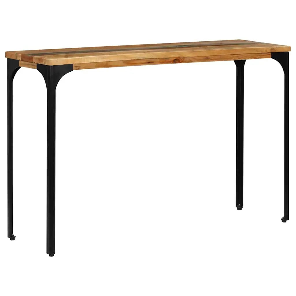 Console Table Living Room 120x35x76cm Solid Reclaimed Wood with Power-Coated Steel Frame