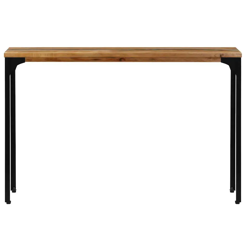 Console Table Living Room 120x35x76cm Solid Reclaimed Wood with Power-Coated Steel Frame