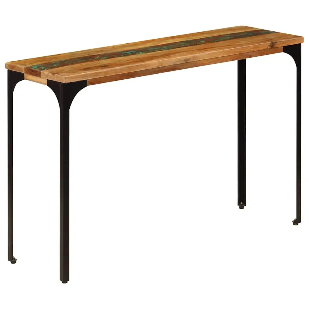 Console Table Living Room 120x35x76cm Solid Reclaimed Wood with Power-Coated Steel Frame