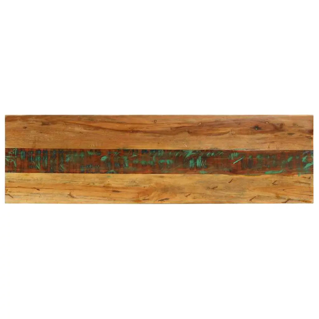 Console Table Living Room 120x35x76cm Solid Reclaimed Wood with Power-Coated Steel Frame