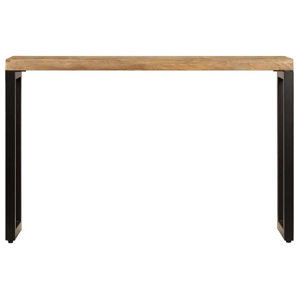 Console Table 120x35x76cm Solid Wood Mango Steel Brown Accent End Dining