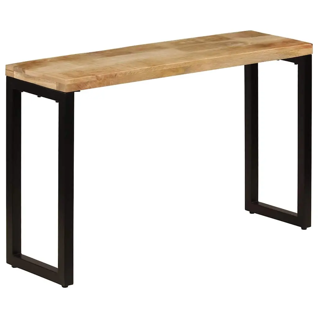 Console Table 120x35x76cm Solid Wood Mango Steel Brown Accent End Dining