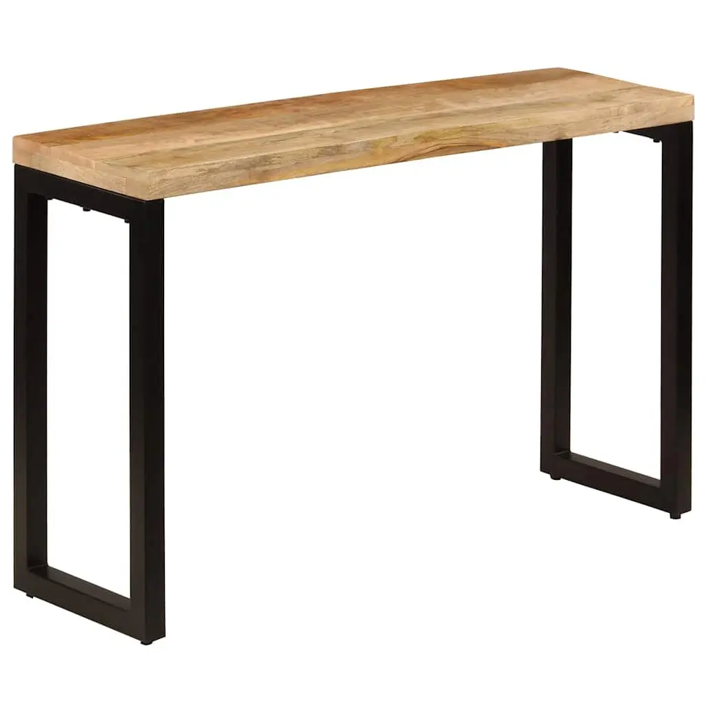 Console Table 120x35x76cm Solid Wood Mango Steel Brown Accent End Dining