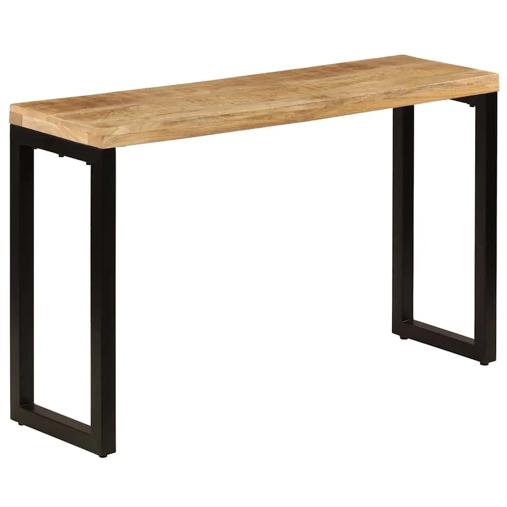 Console Table 120x35x76cm Solid Wood Mango Steel Brown Accent End Dining