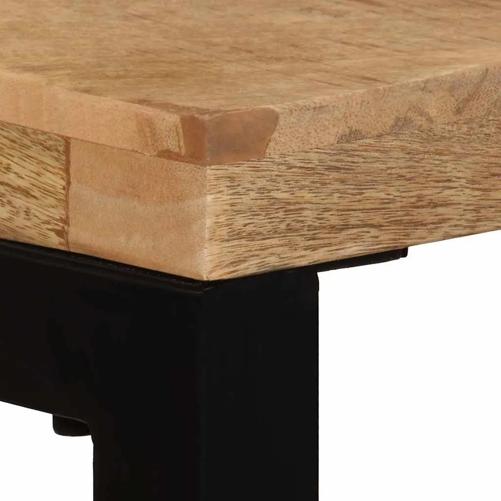 Console Table 120x35x76cm Solid Wood Mango Steel Brown Accent End Dining