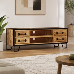 Dimensions 120x30x40cm TV Cabinet in Solid Mango Wood
