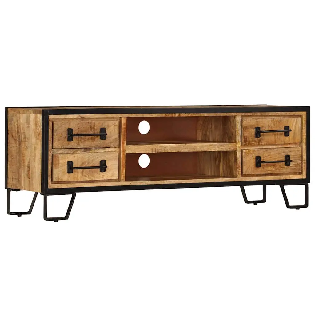 TV Cabinet with Drawers 120x30x40cm Brown Solid Mango Wood Living Room Storage