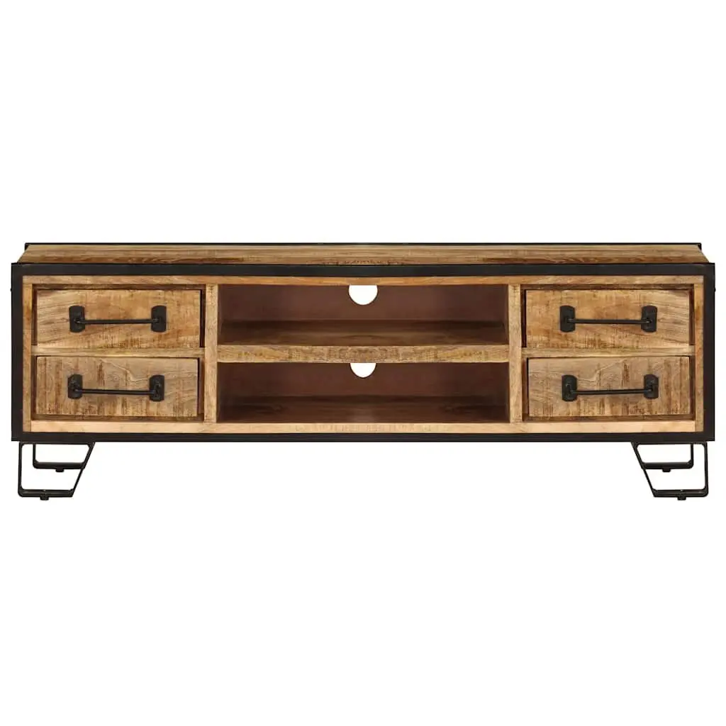 TV Cabinet with Drawers 120x30x40cm Brown Solid Mango Wood Living Room Storage