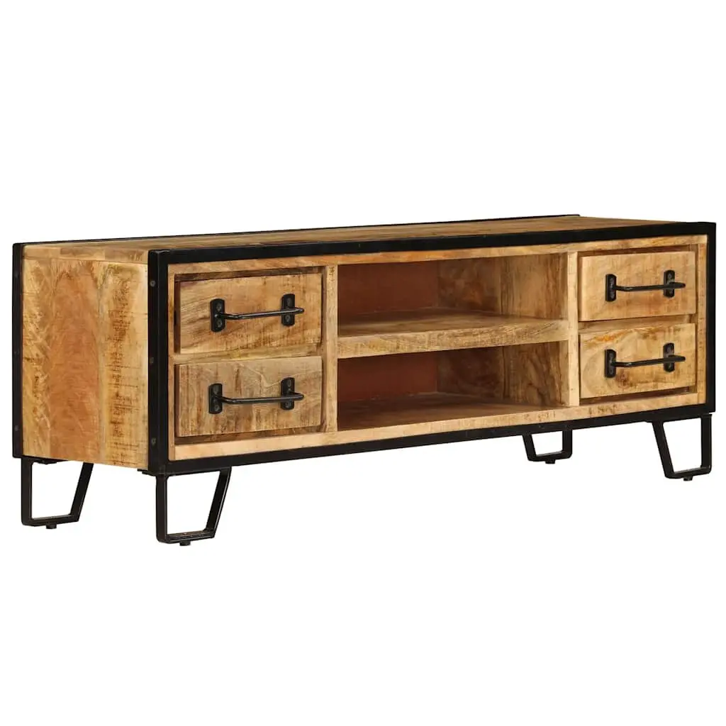 TV Cabinet with Drawers 120x30x40cm Brown Solid Mango Wood Living Room Storage