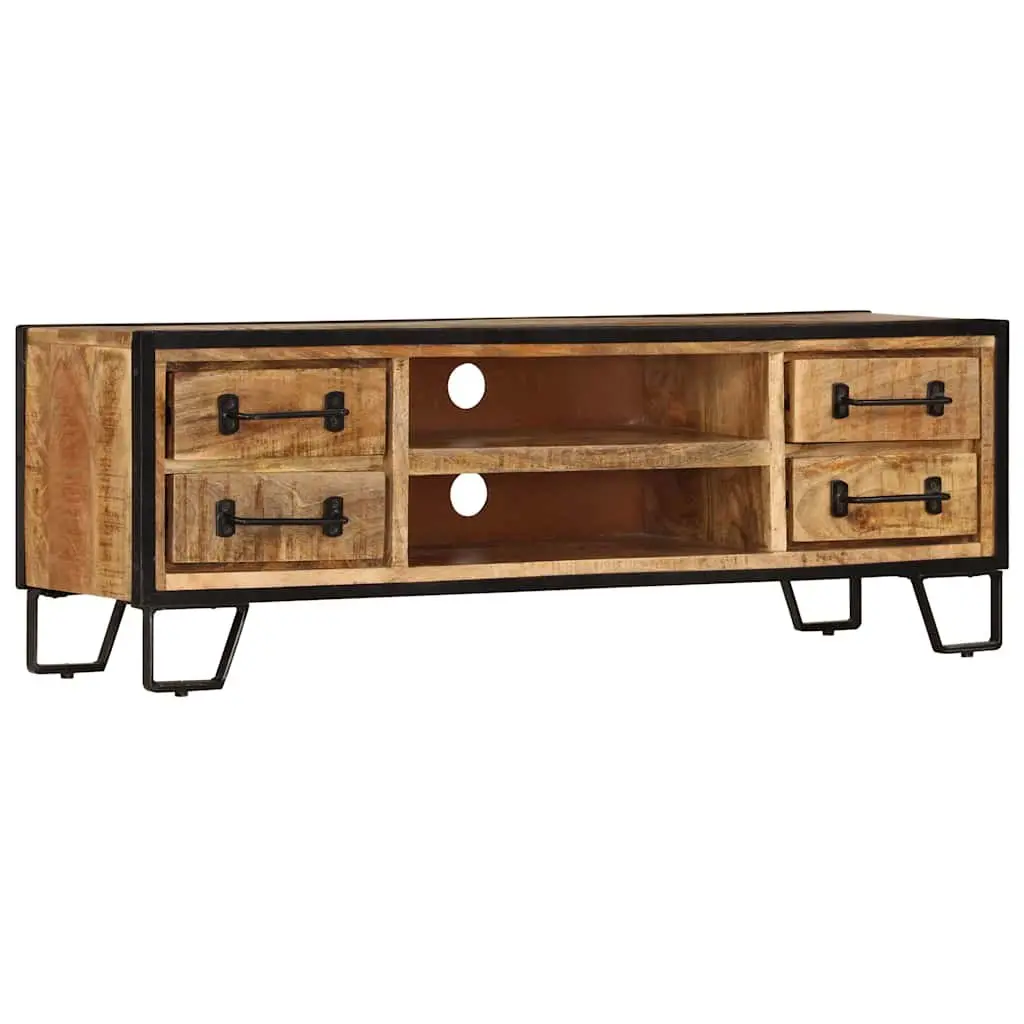 TV Cabinet with Drawers 120x30x40cm Brown Solid Mango Wood Living Room Storage