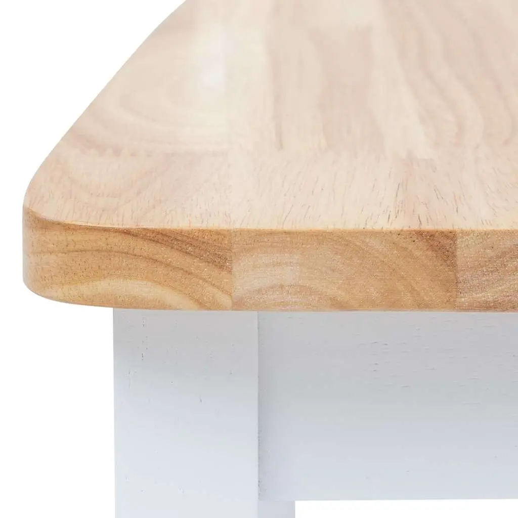 Set of 4 White Wooden Chairs