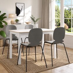 Dining Table Dimensions: 114x71x75 cm, Solid Rubber Wood