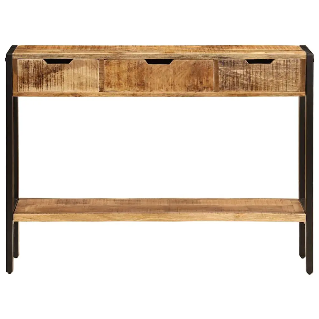 Mango Wood Sideboard 110x35x75 cm with 3 Drawers