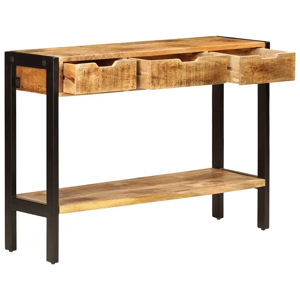 Mango Wood Sideboard 110x35x75 cm with 3 Drawers
