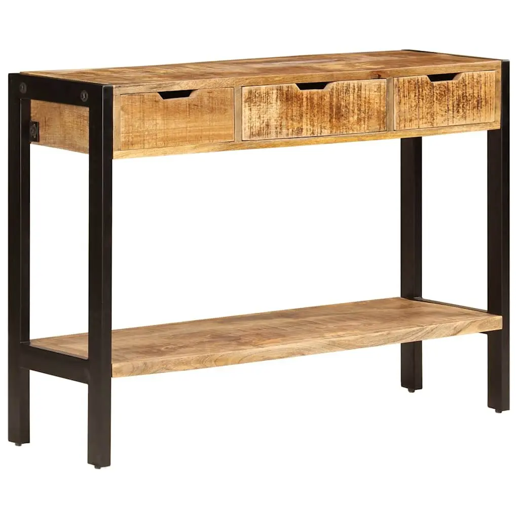 Mango Wood Sideboard 110x35x75 cm with 3 Drawers