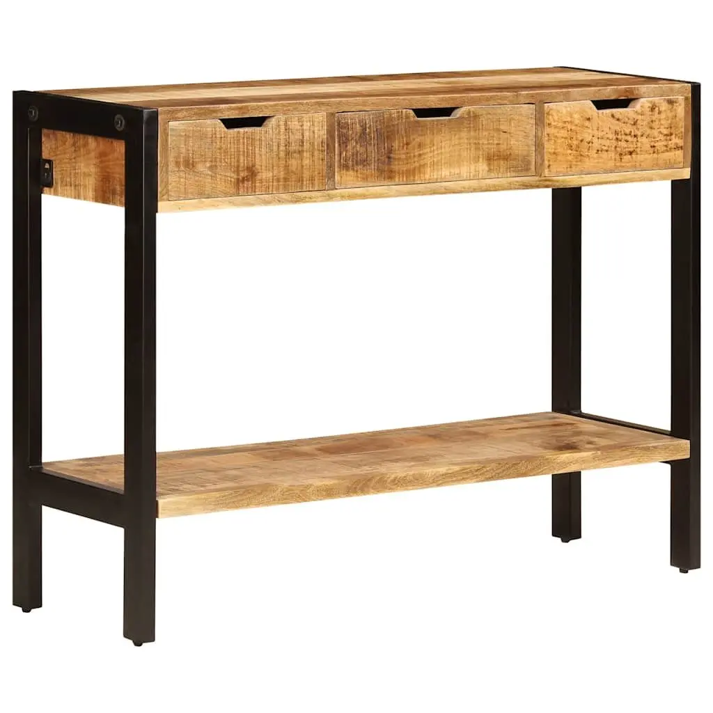 Mango Wood Sideboard 110x35x75 cm with 3 Drawers