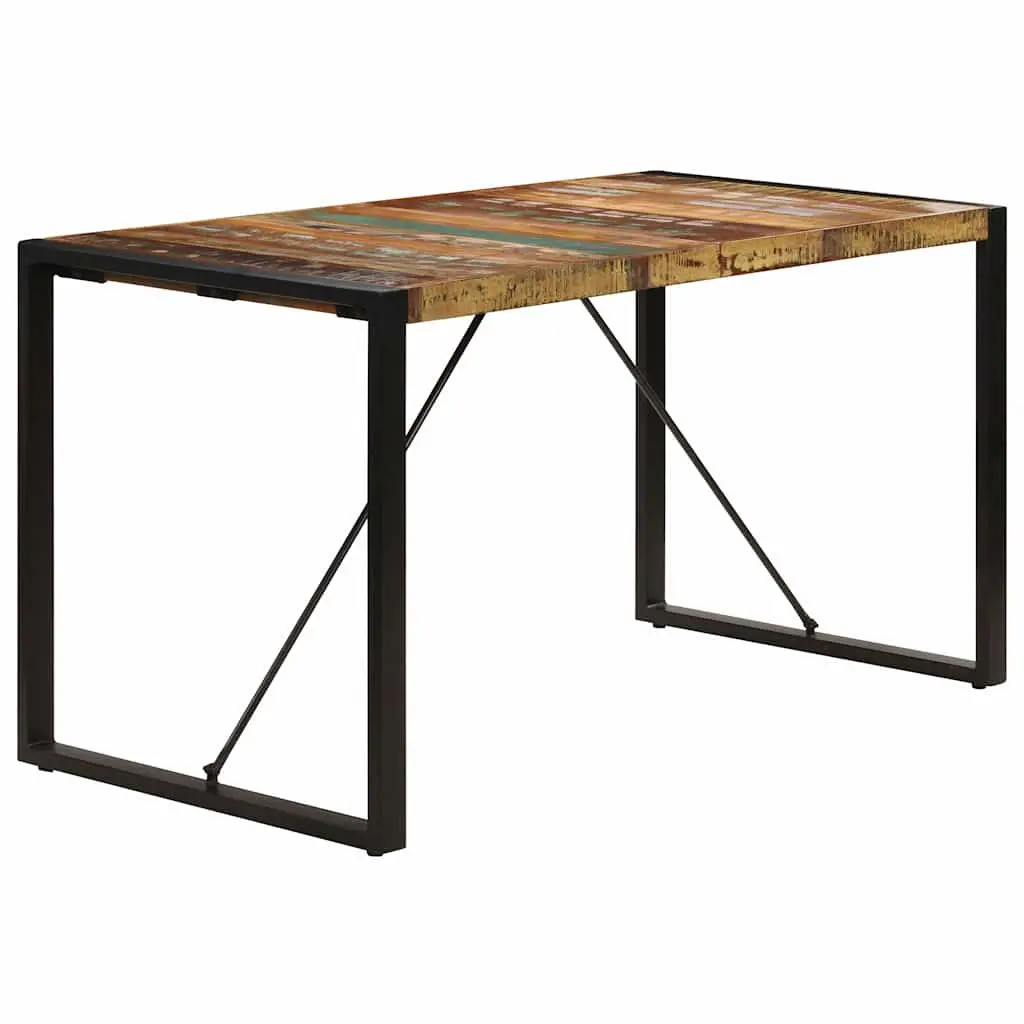 Dining Table Kitchen 140x70x75 cm Solid Reclaimed Wood Rustic