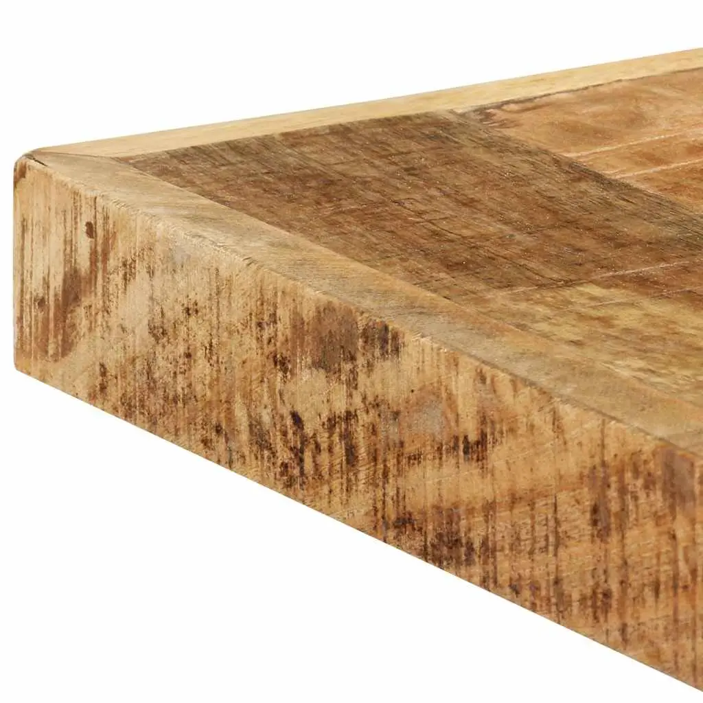 Dining Table Kitchen 160x80x75 cm Solid Rough Mango Wood Industrial Style