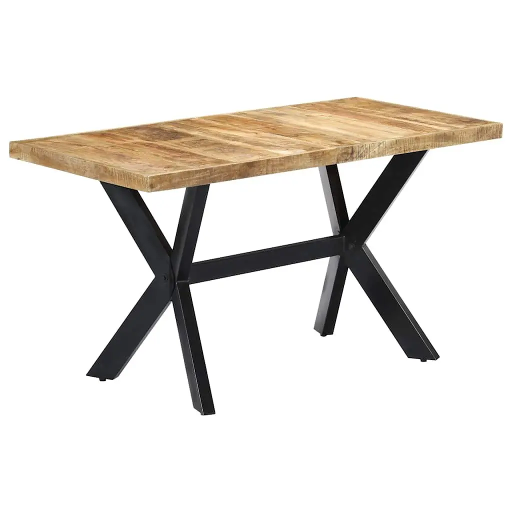 Dining Table 140x70x75 cm Solid Mango Wood Kitchen Furniture Industrial Style