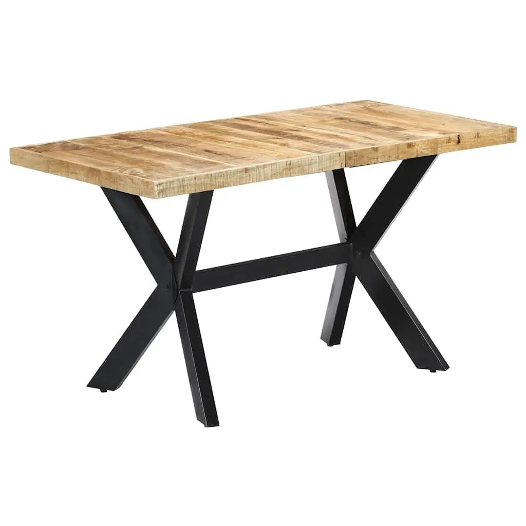 Dining Table 140x70x75 cm Solid Mango Wood Kitchen Furniture Industrial Style