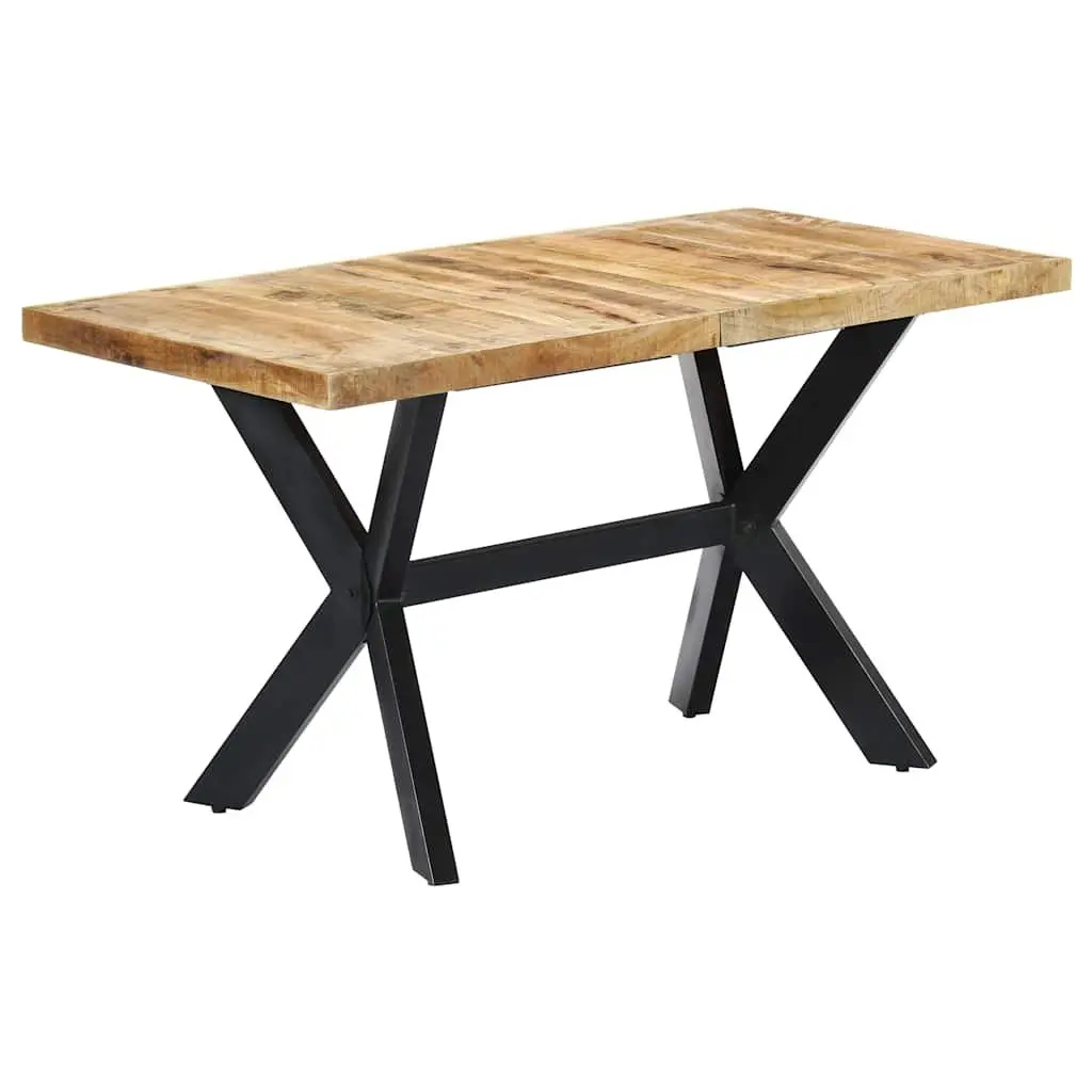 Dining Table 140x70x75 cm Solid Mango Wood Kitchen Furniture Industrial Style