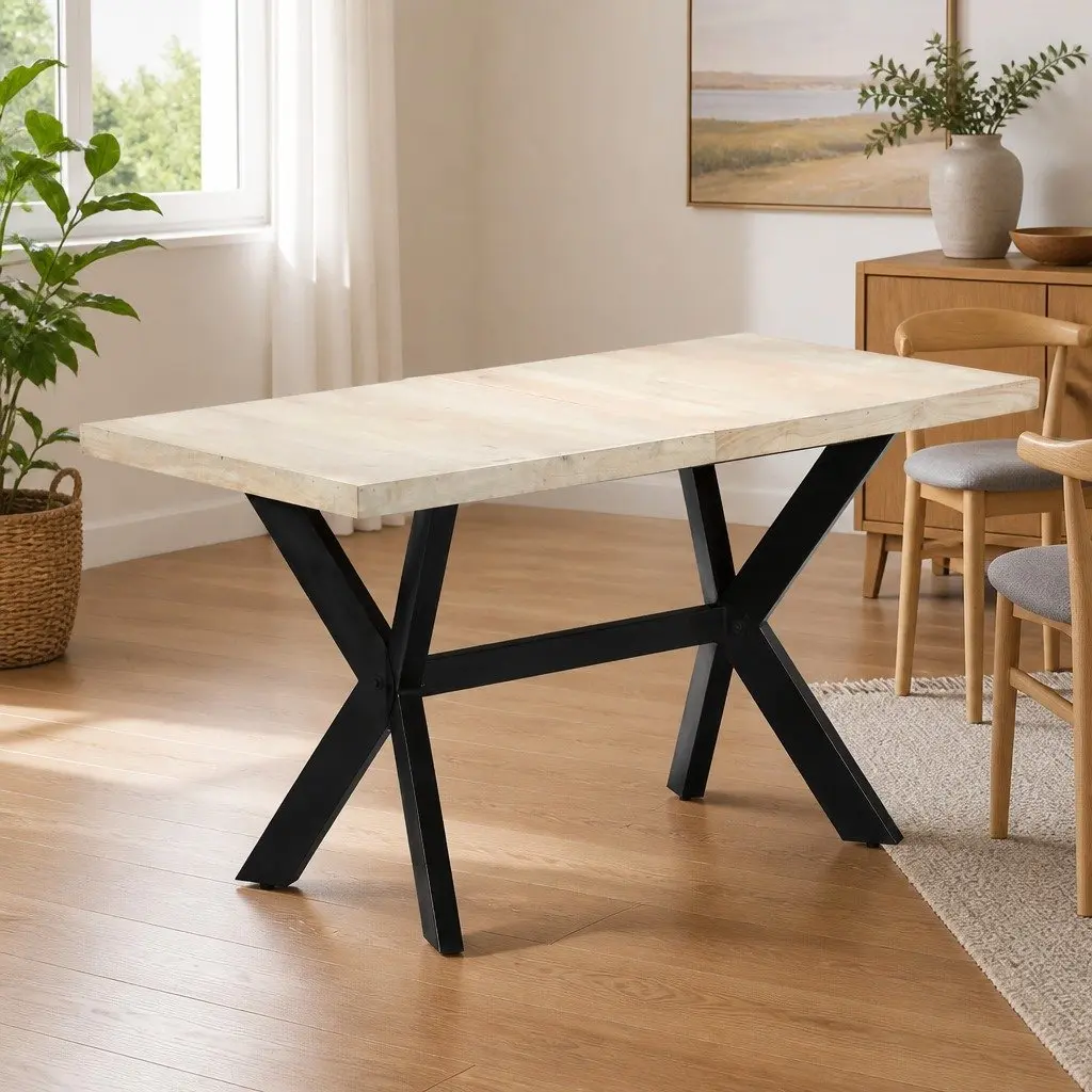 Dining Table Kitchen Dining Room 140x70x75cm Solid Mango Wood