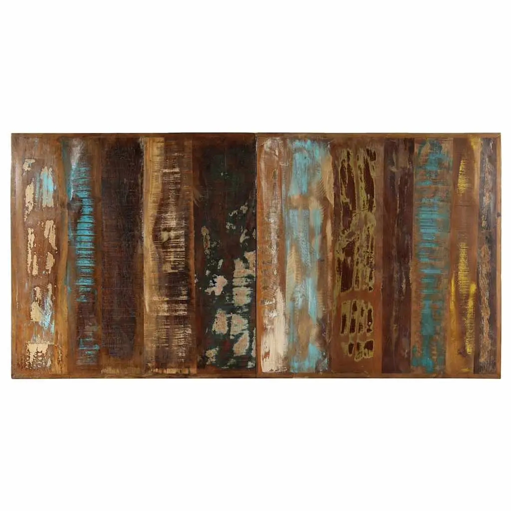 Dining Table Kitchen 140x70x75 cm Solid Reclaimed Wood Steel Frame Industrial