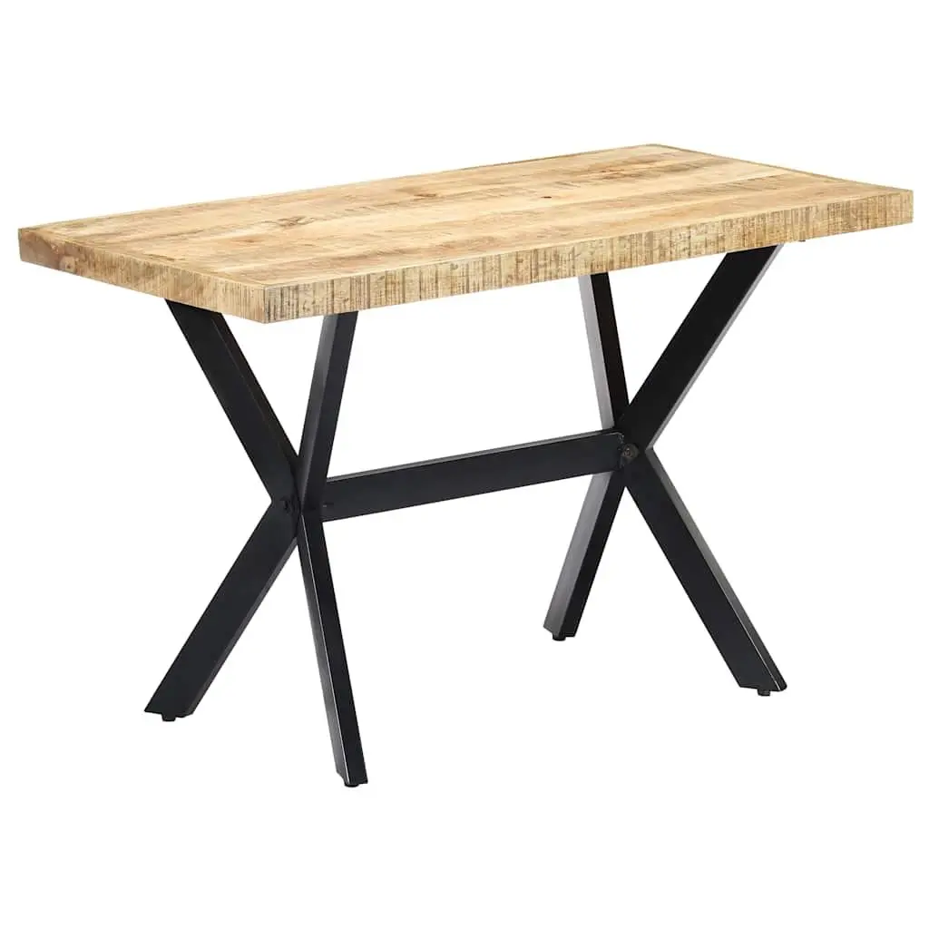 Dining Table 120x60x75 cm Solid Mango Wood Industrial Kitchen Furniture