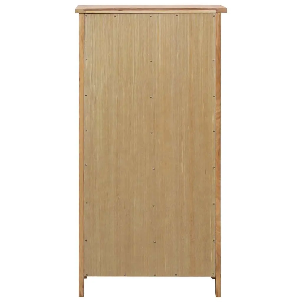 Shoe Cabinet Hallway Brown Solid Wood 4 Shelves 1 Drawer