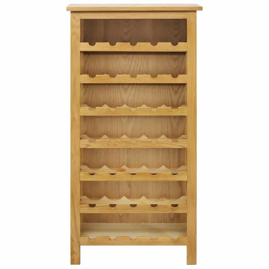 Wine Cabinet for Kitchen Dining Bar Brown Solid Oak Wood 7 Shelves