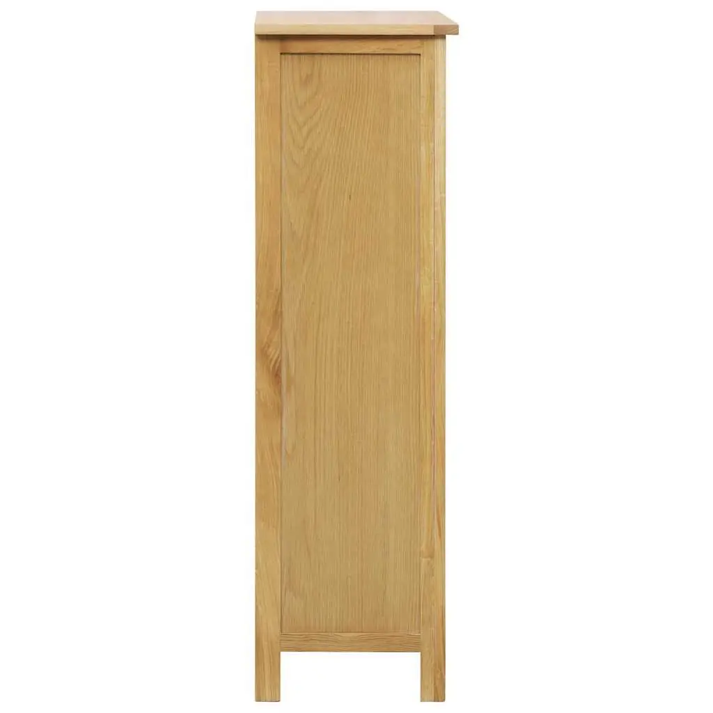 Wine Cabinet for Kitchen Dining Bar Brown Solid Oak Wood 7 Shelves