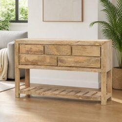 Detailed Specs: 120x30x75 cm Brown Sideboard with Drawers