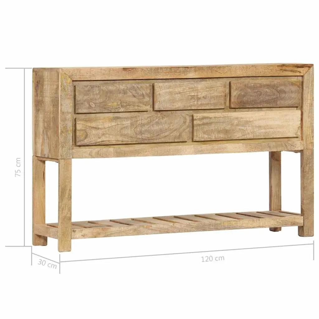 Sideboard for Home 120x30x75 cm Brown Wooden Storage Cabinet with 5 Drawers and 1 Shelf