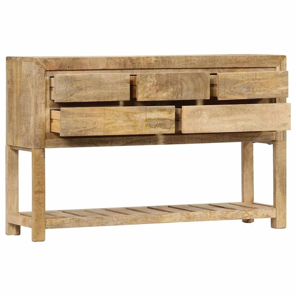 Sideboard for Home 120x30x75 cm Brown Wooden Storage Cabinet with 5 Drawers and 1 Shelf