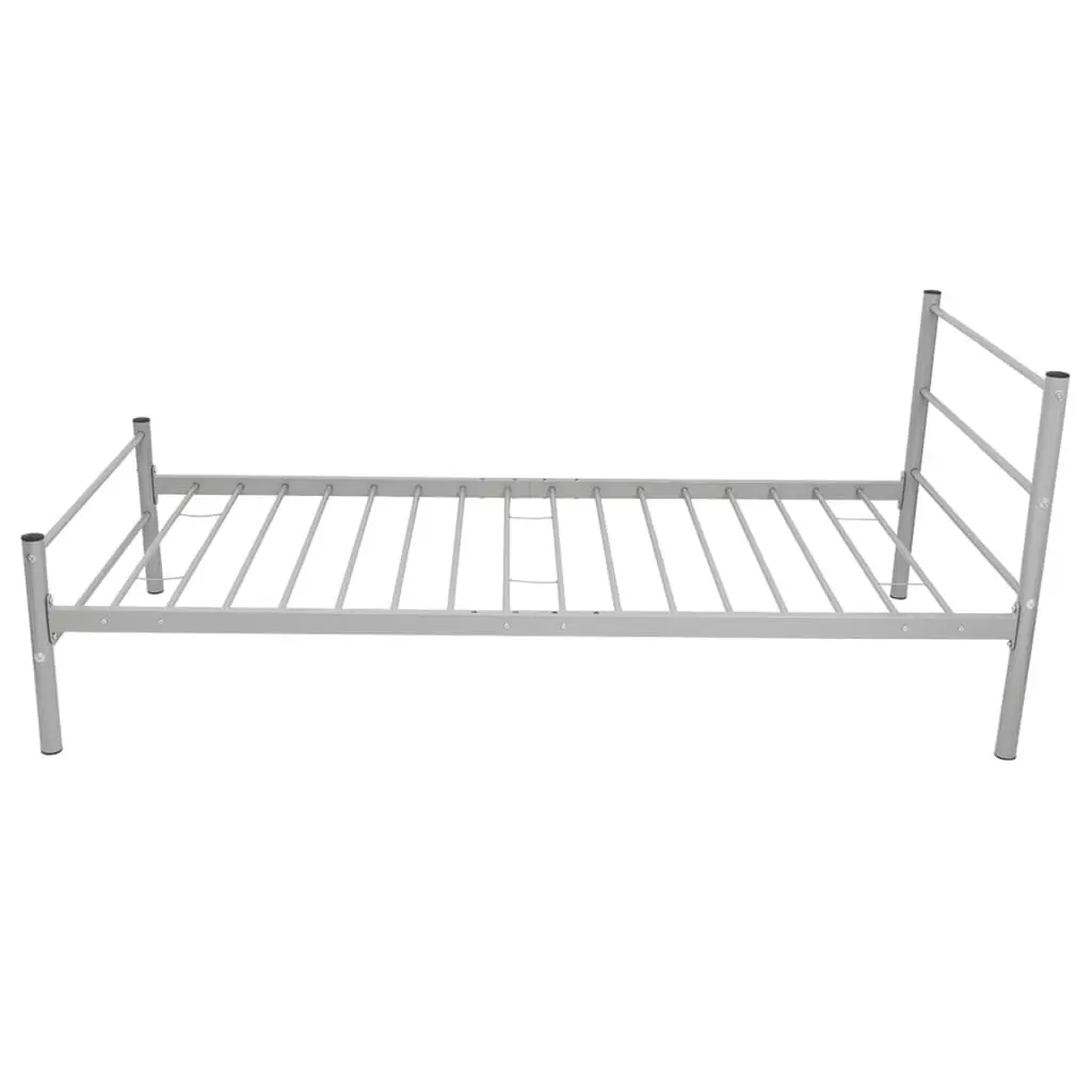 Grey King Single Metal Bed Frame