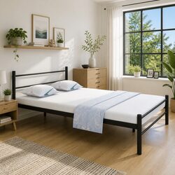 Specifications of Black Metal Double Bed Frame