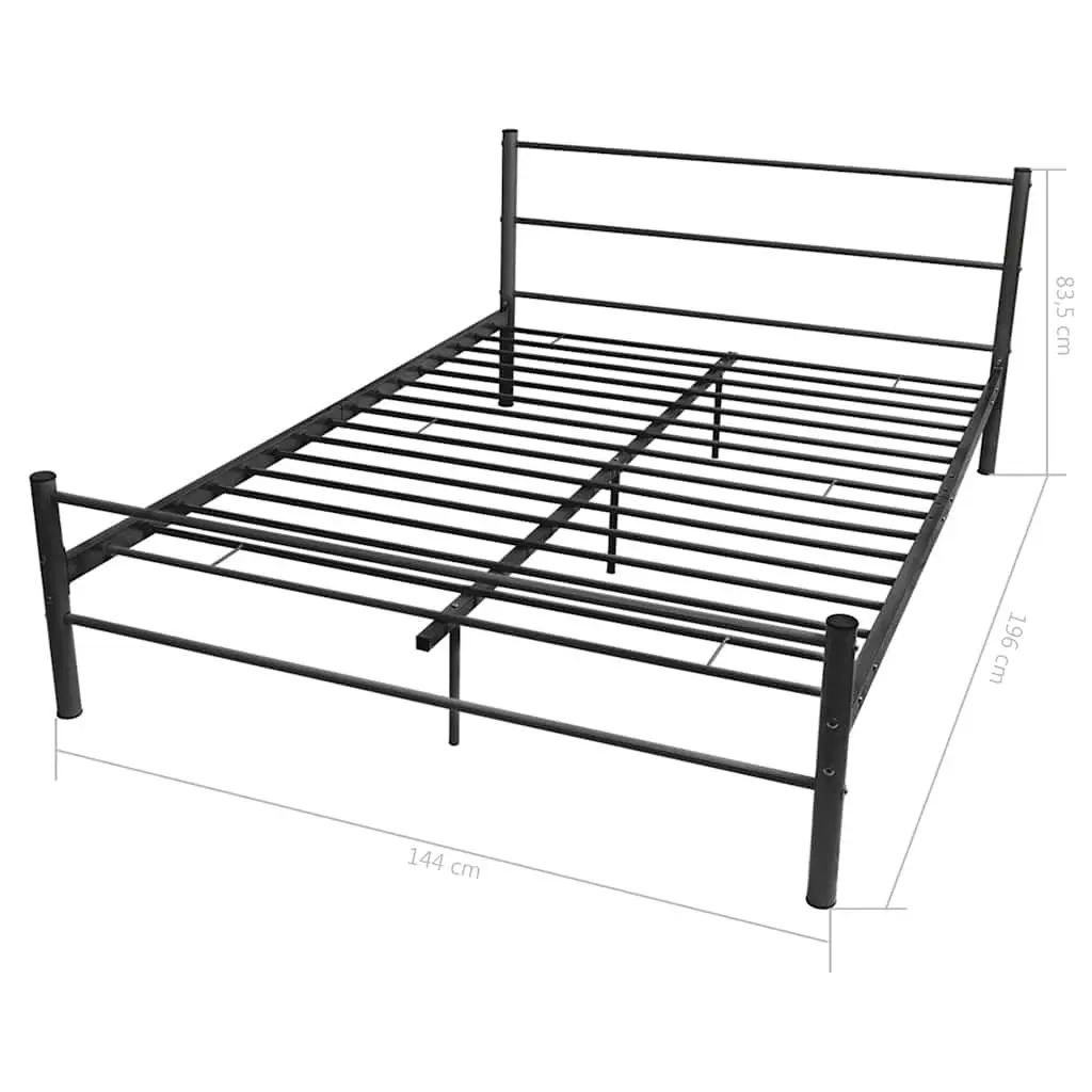 Black Metal Double Bed Frame