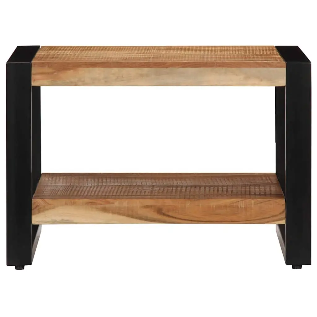 Coffee Table 60x60x40 cm Brown Solid Acacia Wood Handmade Retro Living Room