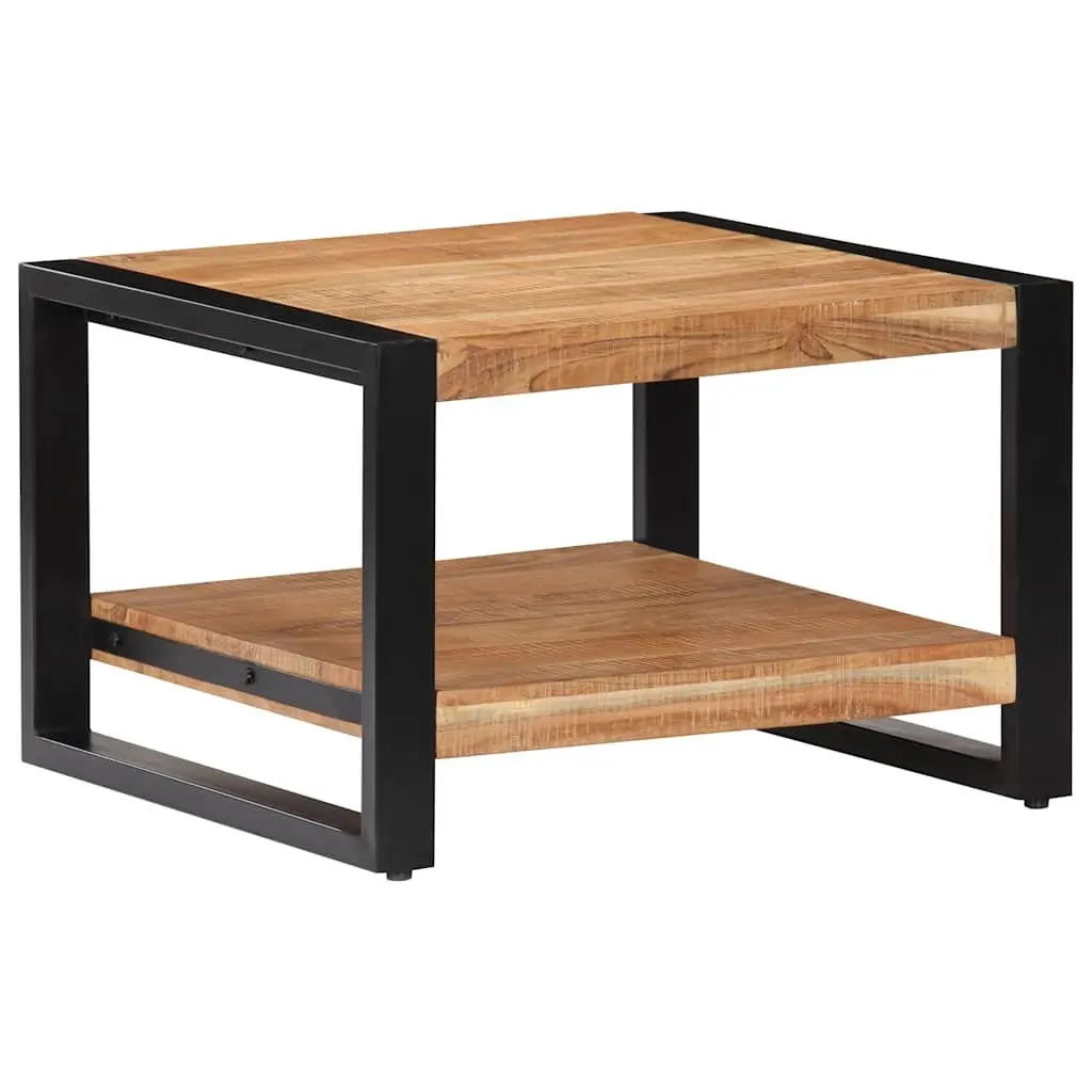 Coffee Table 60x60x40 cm Brown Solid Acacia Wood Handmade Retro Living Room