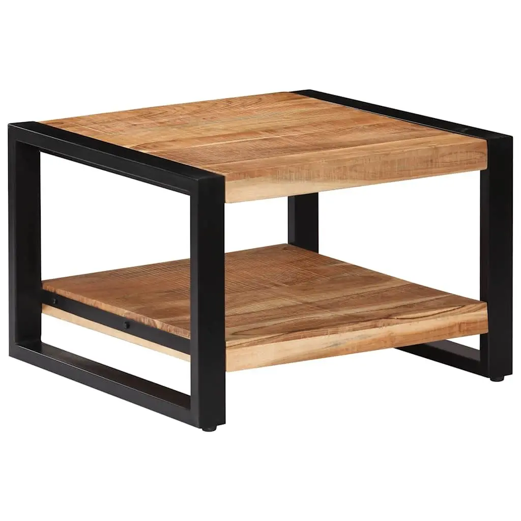 Coffee Table 60x60x40 cm Brown Solid Acacia Wood Handmade Retro Living Room