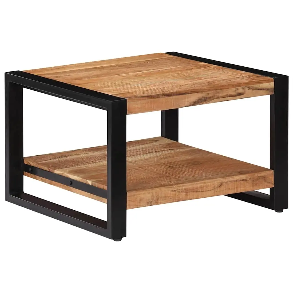 Coffee Table 60x60x40 cm Brown Solid Acacia Wood Handmade Retro Living Room