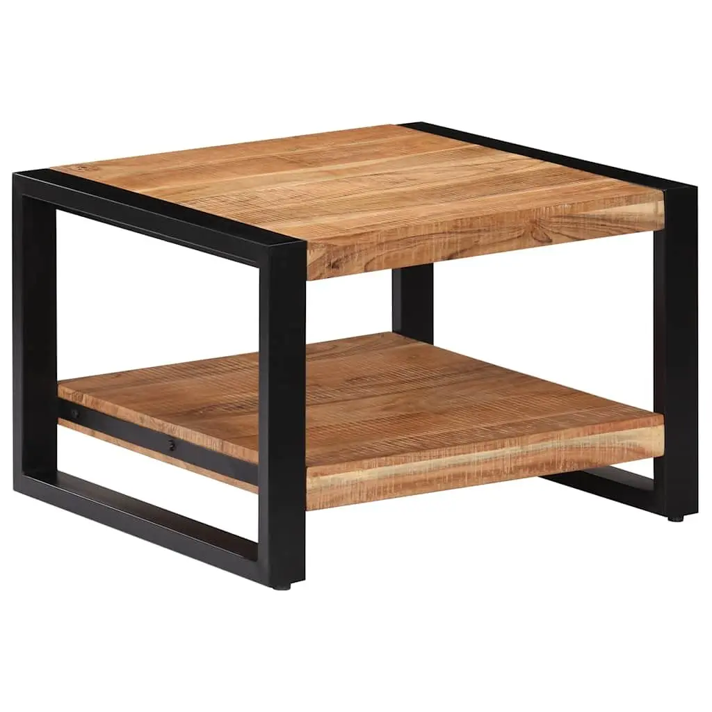 Coffee Table 60x60x40 cm Brown Solid Acacia Wood Handmade Retro Living Room