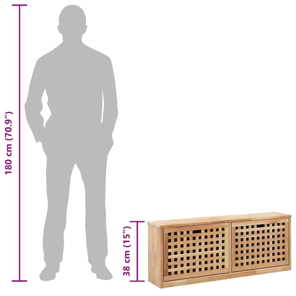 Wooden Shoe Storage Bench Brown Hallway Seating Organiser Lattice Design
