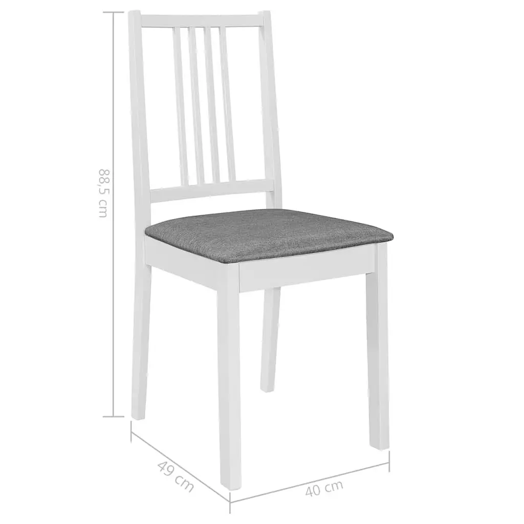 4-Piece White Dining Chair Set