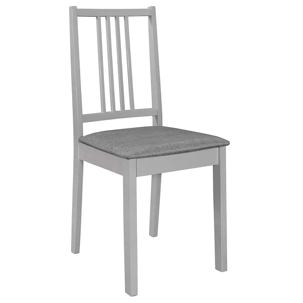 Set of 4 Wooden Dining Chairs with Cushioned Seats