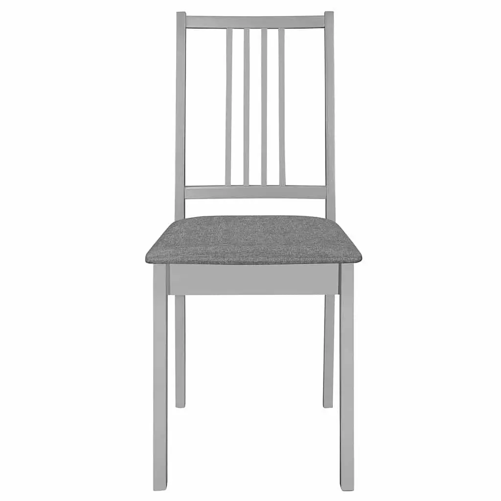 Set of 4 Wooden Dining Chairs with Cushioned Seats