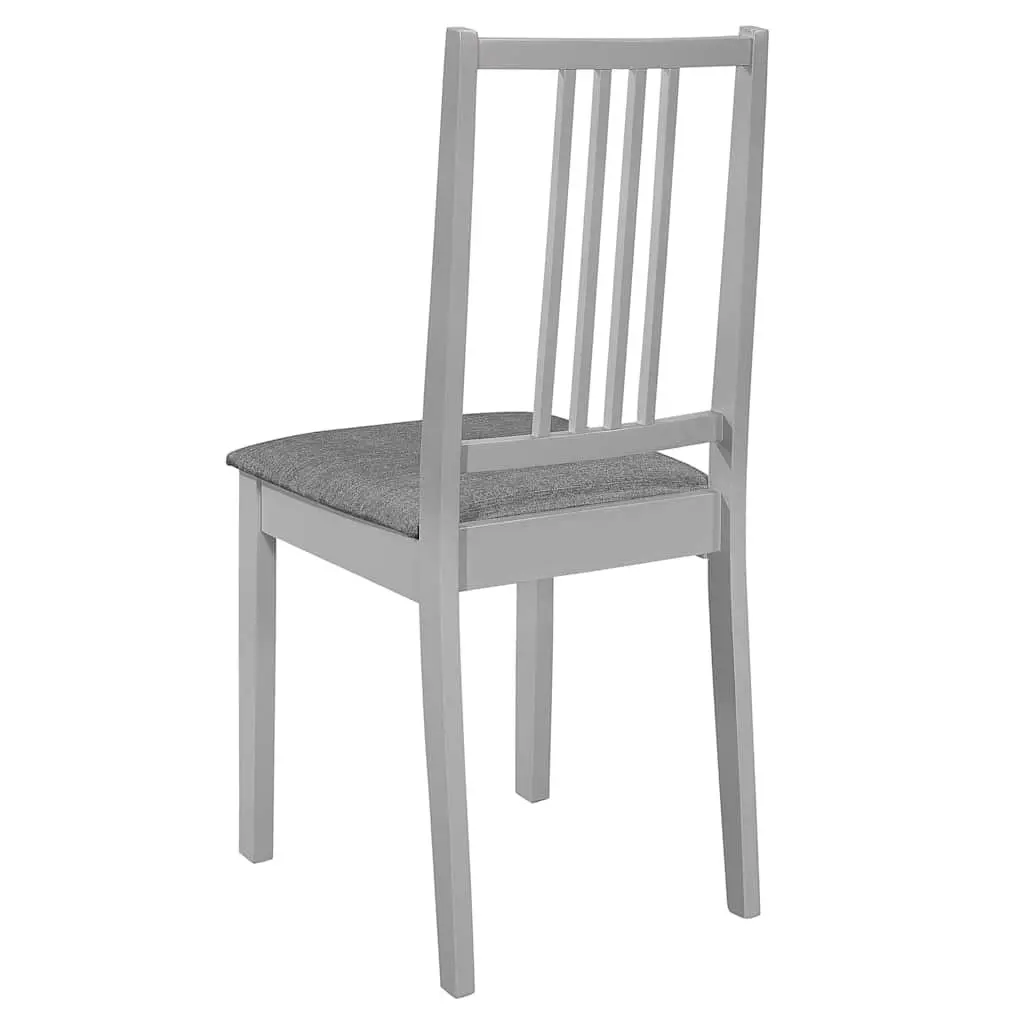 Set of 4 Wooden Dining Chairs with Cushioned Seats
