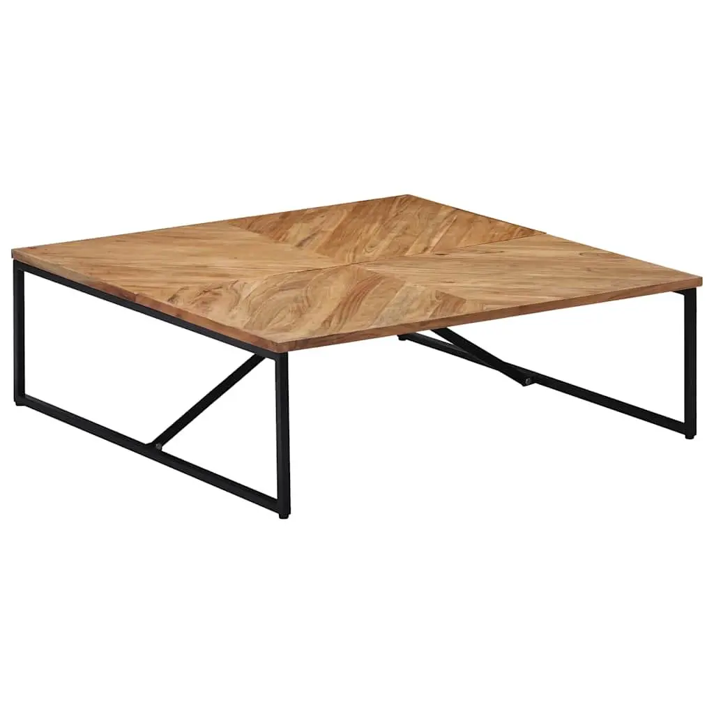 Coffee Table Living Room 110x110x36 cm Solid Acacia Wood Brown