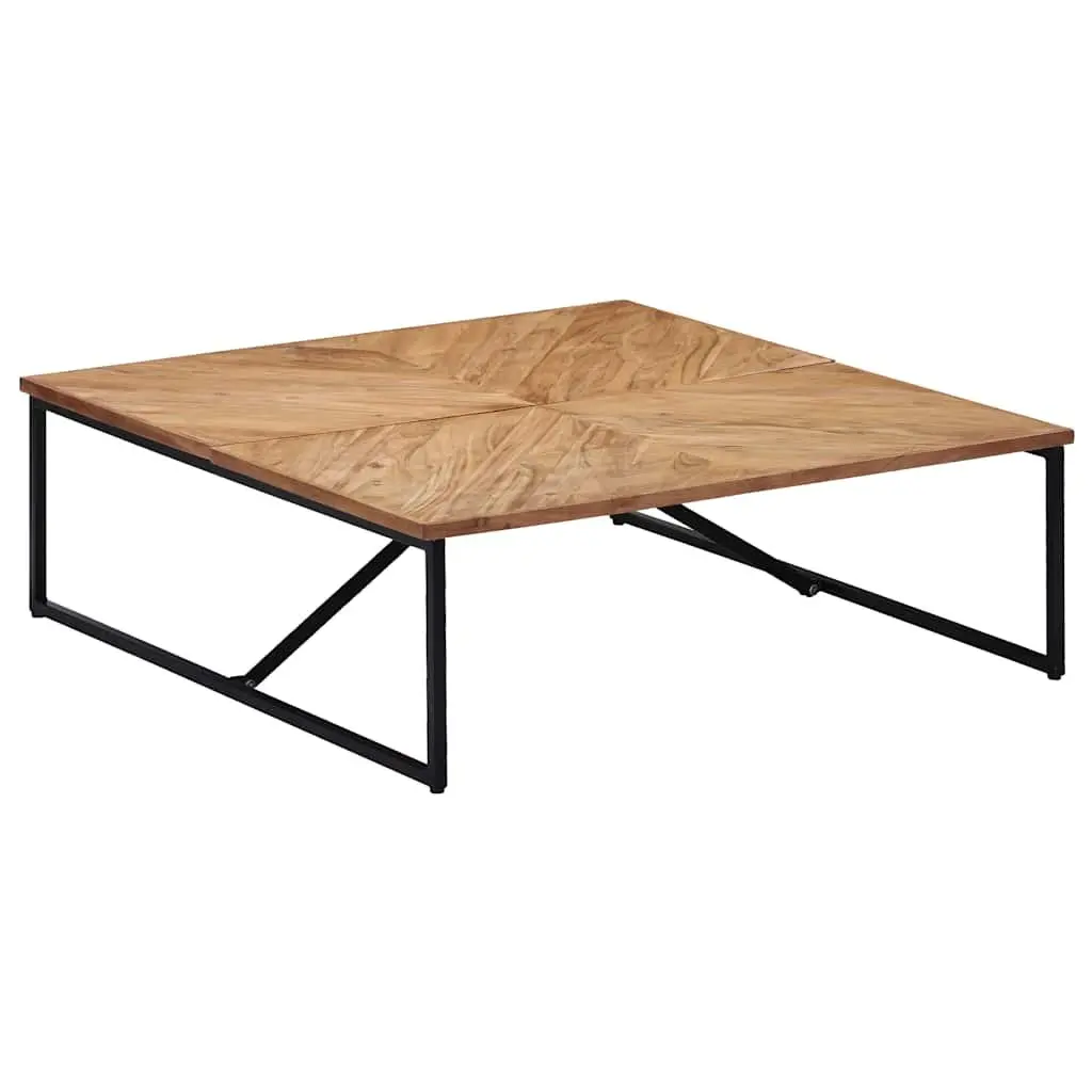 Coffee Table Living Room 110x110x36 cm Solid Acacia Wood Brown